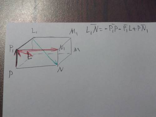 Дан параллелепипед plmnp1l1m1n1. разложить вектор l1n по векторам pp1, p1l, p1n1