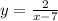 y=\frac{2}{x-7}