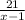 \frac{21}{x-1}