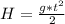 H= \frac{g*t^2}{2}