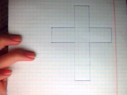 На листе клетчатой бумаги начерти развёртку прямоугольного параллелепипеда