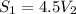 S_{1}=4.5V_{2}