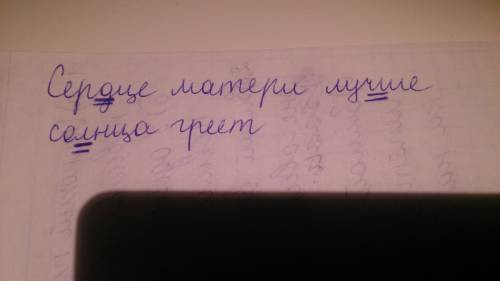 Сердце матери лучше солнца греет. какие здесь опасные места нужно подчеркнуть