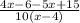 \frac{4x-6-5x+15}{10(x-4)}