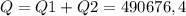 Q=Q1+Q2=490676,4