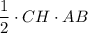 \dfrac12 \cdot CH\cdot AB