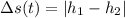 \Delta s(t)=|h_1-h_2|