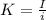 K= \frac{I}{i}