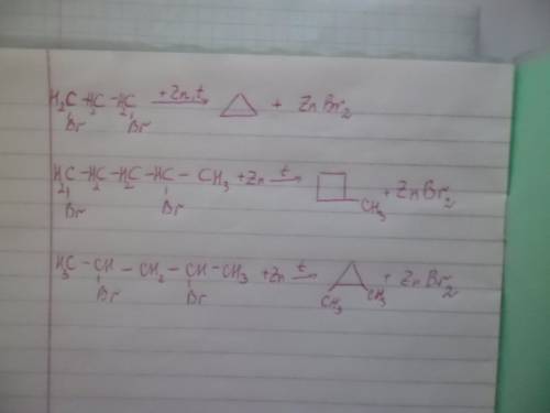 Медики- напишите уравнение 1,3-дибромпропана с цинком