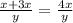 \frac{x+3x}{y}= \frac{4x}{y}