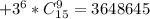 +3^6*C_{15}^{9}=3648645