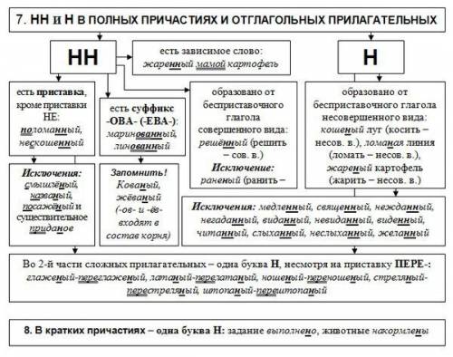 Правило. одна или 2 н в прилагательных и причастиях.