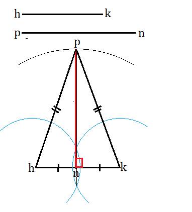Начертить равнобедренный hpk с основанием hk и постройте меридиану pn(но мне не кто не кроме вас)(