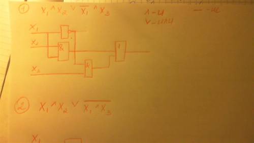 Постройте логические схемы по логическому выражению х1 и х2 или не х1 и х3