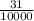 \frac{31}{10000}