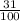 \frac{31}{100}