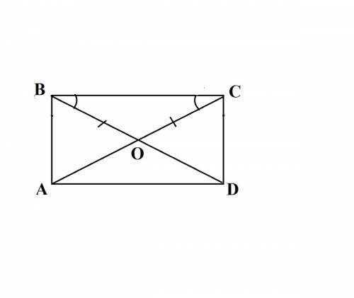 Впрямоугольнике каждая диагональ образуется больше сторон угол равный 54 градусов найдите угол между