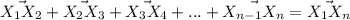 \vec{X_1X_2}+\vec{X_2X_3}+\vec{X_3X_4}+...+\vec{X_{n-1}X_n} =\vec{X_1X_n}