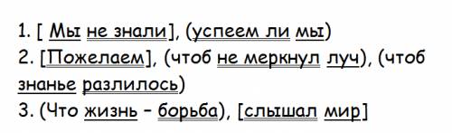 1)мы не знали, успеем ли мы на поезд. 2)пожелаем, чтоб не меркнул правды луч в краю родном, чтоб вол