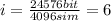 i= \frac{24576bit}{4096sim} =6