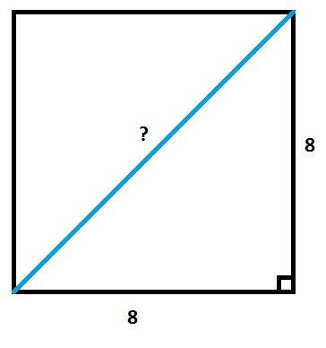 Найдите диагональ квадрата если его сторона равна 8 см