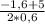 \frac{-1,6+5}{2*0,6}