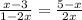 \frac{x-3}{1-2x}= \frac{5-x}{2x}