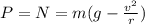 P=N=m(g- \frac{v ^{2} }{r})