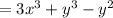 =3x^3+y^3-y^2