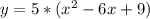 y=5*(x^2-6x+9)