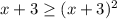 x+3 \geq (x+3)^2