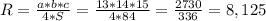 R= \frac{a*b*c}{4*S} = \frac{13*14*15}{4*84}= \frac{2730}{336} =8,125