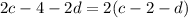 2c-4\cd-2d=2(c-2-d)