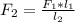 F_2 = \frac{F_1 * l_1}{l_2}