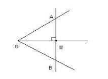Через точку м принадлежащую биссектрисе угла с вершиной в точке о ,провели прямую ,перпендикулярную