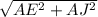 \sqrt{ AE^{2} + AJ^{2} }