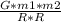 \frac{G*m1*m2}{R*R}