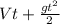 Vt + \frac{gt^2}{2}