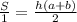 \frac{S}{1} = \frac{h(a+b)}{2}