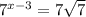 7^{x-3} = 7\sqrt{7}