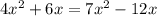 4 x^{2} + 6 x = 7 x^{2} - 12 x