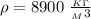 \rho =8900 \ \frac{_K_\Gamma }{_{M} 3}