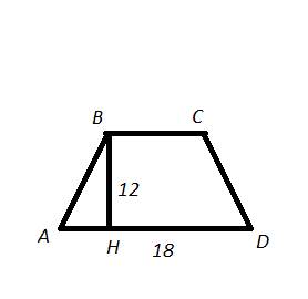 Вравнобедренной трапеции высота проведённая из вершины тупого угла делит большее основание на 2 отре