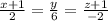 \frac{x+1}{2}= \frac{y}{6}= \frac{z+1}{-2}