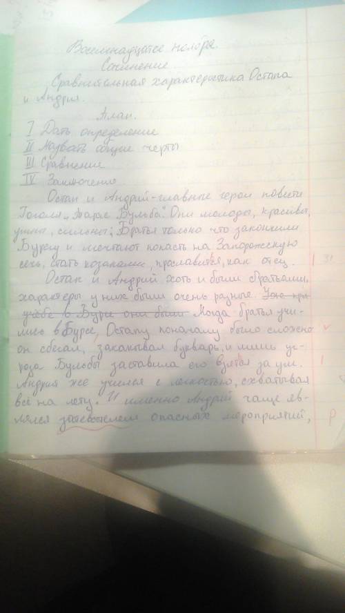 Сравнительная характеристика остапа и андрия по плану: 1) приезд в родной дом 2) жизни в бурсе 3) жи