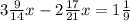 3 \frac{9}{14}x-2 \frac{17}{21}x=1 \frac{1}{9}