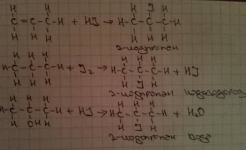 Получить 2-йодпропан тремя написать уравнения реакций в структурной форме и назвадь продукты реакций