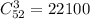 C^3_{52}=22100