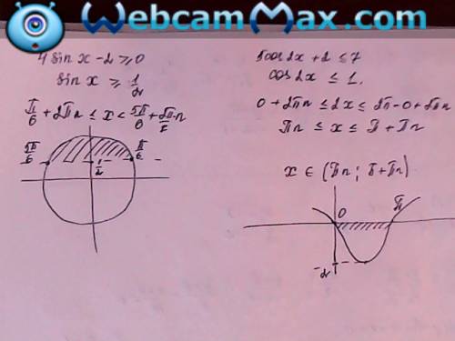 50 с ! имеют ли решения следующие неравенства: а)4sinx-2> (или равно)0 в)5cos2x+2< (или равно)