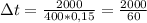 зt = \frac{2000}{400*0,15} = \frac{2000}{60}